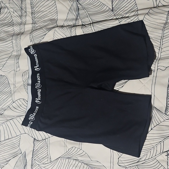 Rowing Blazers Black Biker Shorts SMALL - Picture 1 of 5